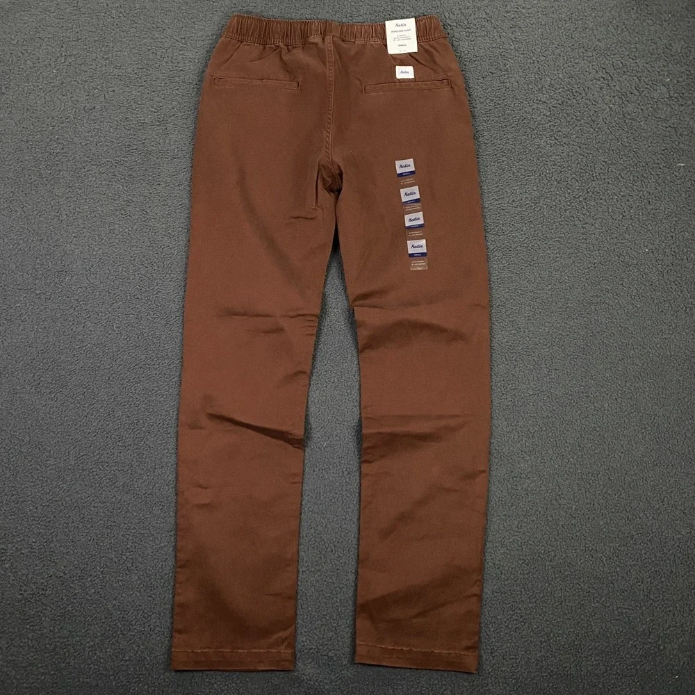 Katin Pipeline Pant size Small Mahogany Brown Elastic Waist Drawstring Chino